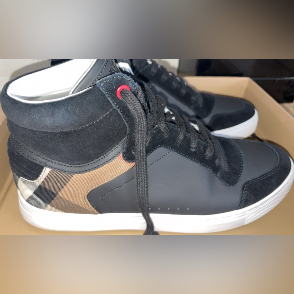 Burberry Black and Tan Sneakers